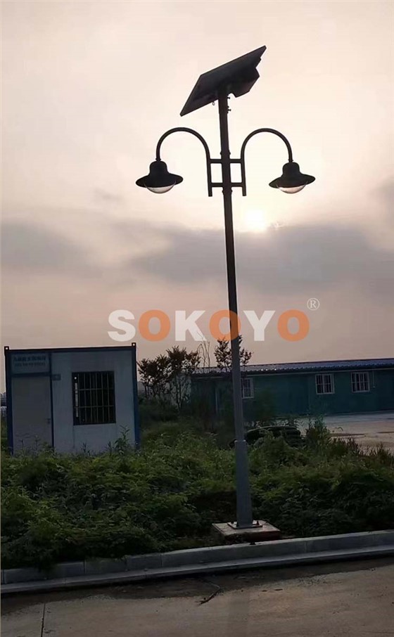 江苏淮安某小区太阳能庭院灯亮灯